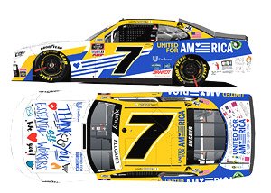 `ジャスティン・オルゲイアー` #7 ユニリーバ ユナイテッド フォー アメリカ シボレー カマロ NASCAR Xfinityシリーズ (ミニカー)