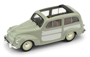 Fiat 500C Belvedere 1951 Open Green/Light Gray (Diecast Car)