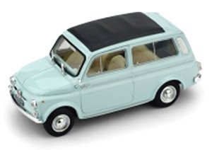 フィアット 500 GIARDINIERA 1960 クローズド ライトブルー (ミニカー)