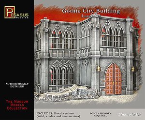 Gothic City Building Large Set (28mm Scale) (Plastic model)