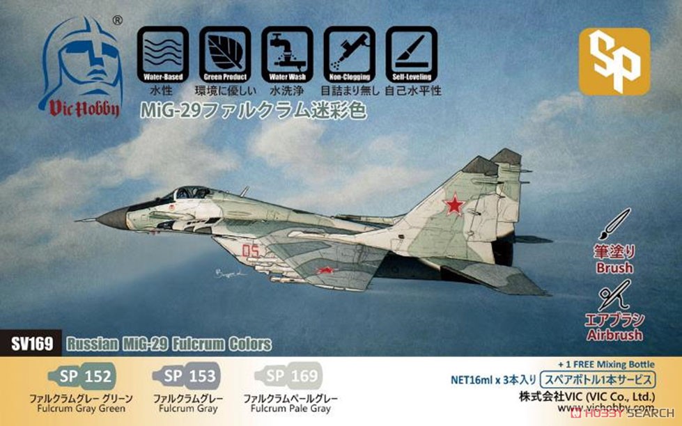 MiG-29 ファルクラム迷彩色セット (塗料) その他の画像1