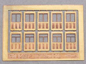 ドアセット N (木製窓桟変形タイプ2種 1100mm幅) (10個入り) (鉄道模型)