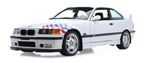 BMW M3(E36) Coupe Lightweight White (Diecast Car)