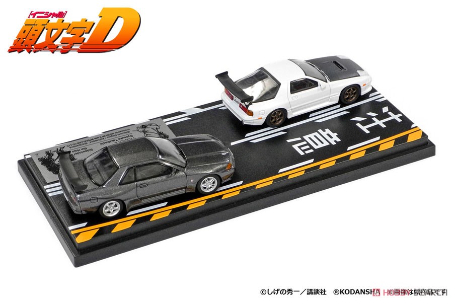 Initial D Set Vol.2 Ryosuke Takahashi RX-7 (FC3S) & Rin Hojo Skyline GT-R (BNR32) (Diecast Car) Item picture2
