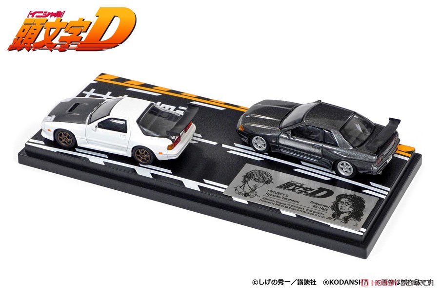 Initial D Set Vol.2 Ryosuke Takahashi RX-7 (FC3S) & Rin Hojo Skyline GT-R (BNR32) (Diecast Car) Item picture4