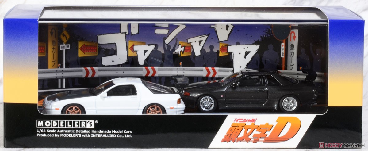 Initial D Set Vol.2 Ryosuke Takahashi RX-7 (FC3S) & Rin Hojo Skyline GT-R (BNR32) (Diecast Car) Package1