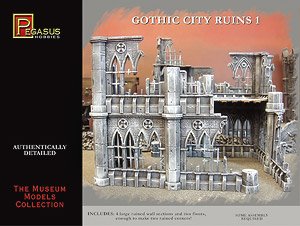 Gothic City Ruins 1 (28mm Scale) (Plastic model)