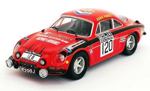 アルピーヌルノー A110 1972年RACラリー 42位 #120 John Price / Michael Turner (ミニカー)