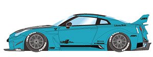 LB-Silhouette WORKS GT 35GT-RR Miami Blue (Diecast Car)