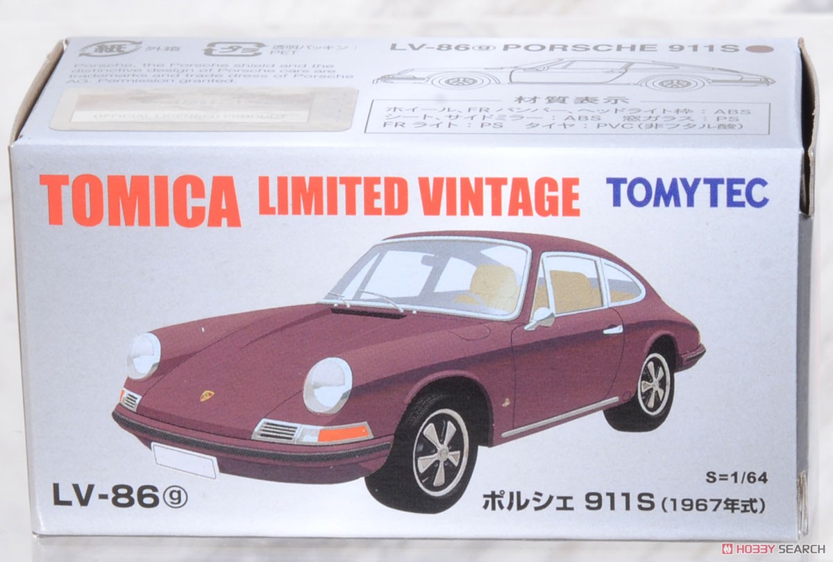 TLV-86g ポルシェ911S (マルーン) (ミニカー) パッケージ1