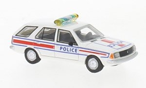 (HO) Renault 18 Break White Police Car 1978 (Model Train)