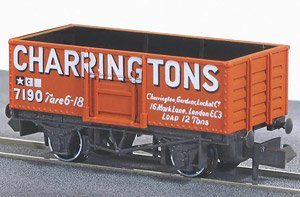 イギリス2軸貨車 石炭運搬車 (鋼製・Charringtons・レッド) 【NR-P100】 ★外国形モデル (鉄道模型)