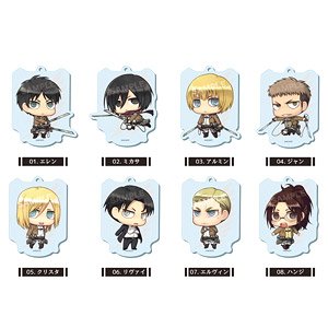 Attack on Titan Marutto Stand Key Ring 01 Vol.1 (Set of 8) (Anime Toy)