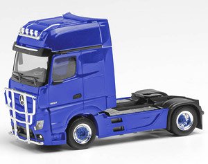 (HO) メルセデスベンツ アクトロス Gigaspace `18 リジッドトラクターライトバー、プロテクター ウルトラマリンブルー (鉄道模型)