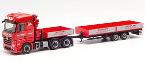 (HO) メルセデスベンツ アロクス L 6x4トラクター 積載クレーン, バラストプラットフォーム,トレーラー付 `Scholpp` (鉄道模型)