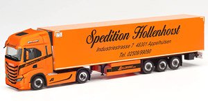 (HO) イベコ S-Way 冷蔵ボックス セミトレーラー `Spedition Hollenhorst` (鉄道模型)