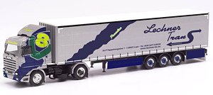(HO) スカニア 143 420 V8 Streamlineカーテンキャンバス セミトレーラー `Lechner Trans` (鉄道模型)