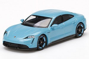 Porsche Taycan Turbo S Frozen Blue Metallic (LHD) (Diecast Car)