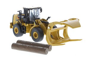 CAT 950M Wheel Loader Long Fork & Bucket (with 2 Logs) (Diecast Car)