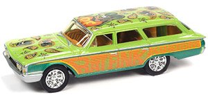1960 フォード カントリー スクワイア グリーン/オレンジ Rat Fink (ミニカー)