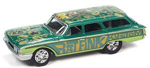 1960 フォード カントリー スクワイア ダークグリーン/ブルー Rat Fink (ミニカー)