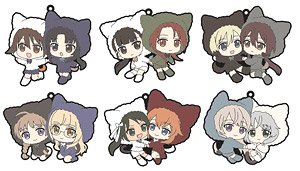 Strike Witches: Road to Berlin Waiwai Rubber Strap (Set of 6) (Anime Toy)