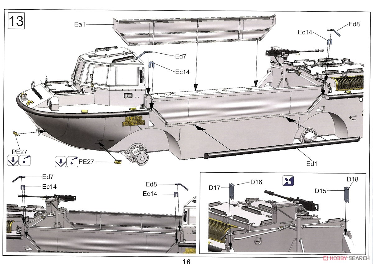 LARC-V 米陸軍 水陸両用 貨物輸送車 (ベトナム戦争) (プラモデル) 設計図13