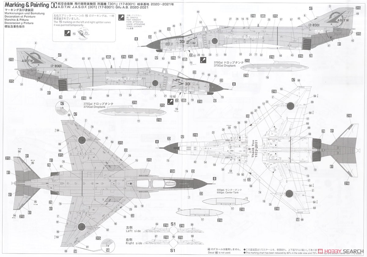F-4EJ ファントム II `ADTW ファントムフォーエバー 2021` (プラモデル) 塗装2