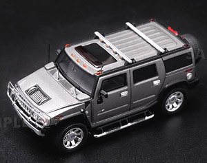 2008 Hummer H2 SUV Matte Metallic Grey (ミニカー)