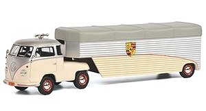 VW T1 レーシングトランスポーター Continental Motors ベージュ/シルバー (ミニカー)