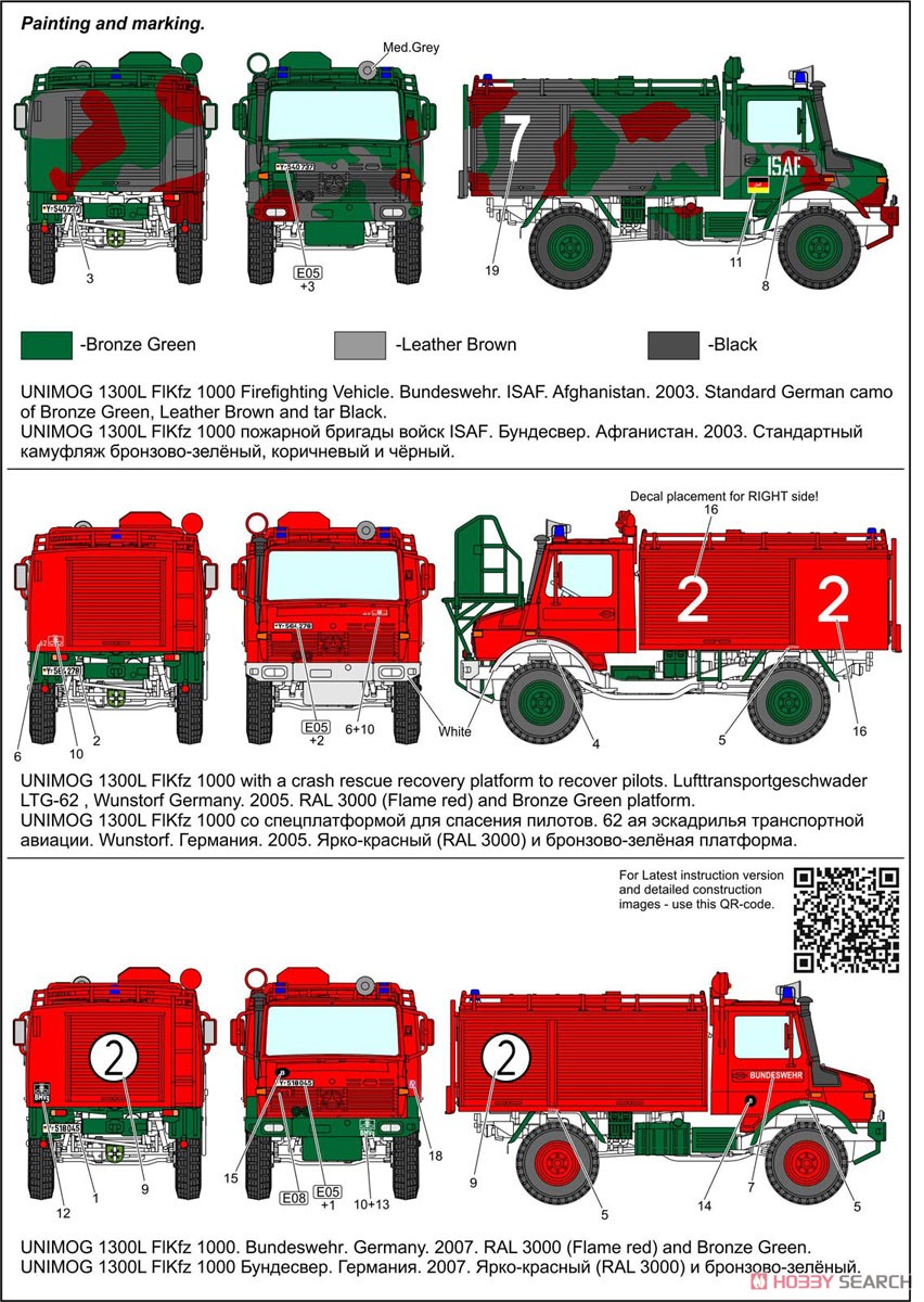 ウニモグ U1300L FlKfz TLF 1000 空港用化学消防車 (プラモデル) 塗装1