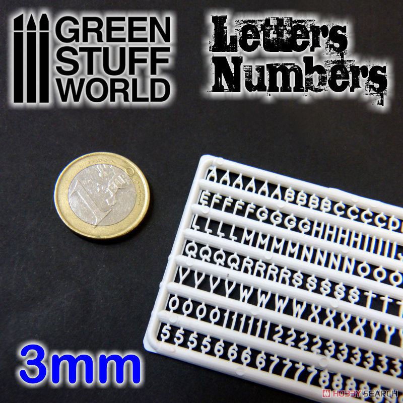 ジオラマ素材 プラ製文字/数字セット 3mmサイズ (工具) その他の画像1