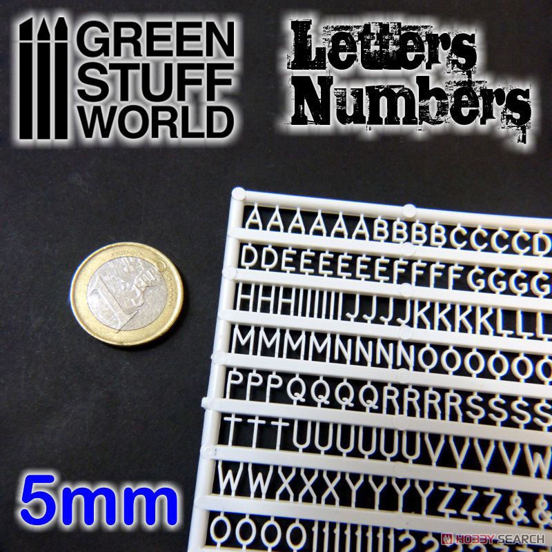 ジオラマ素材 プラ製文字/数字セット 5mmサイズ (工具) その他の画像1