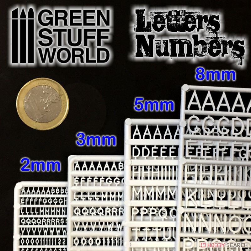 ジオラマ素材 プラ製文字/数字セット 5mmサイズ (工具) その他の画像2
