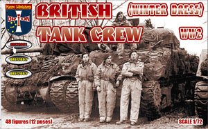 WW.II イギリス陸軍 戦車兵 冬季装備 (48体・12ポーズ) (プラモデル)