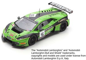 Lamborghini Huracan GT3 No.16 GRT Grasser Racing Team 24H Spa 2016 M.Bortolotti - J.Bleekemolen - R.Ineichen (Diecast Car)