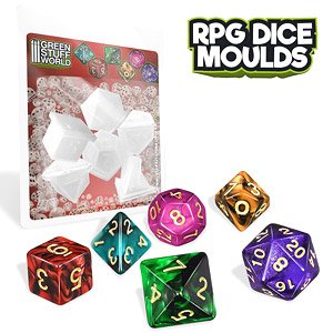 RPGダイス用シリコン型セット (6種類入) (工具)