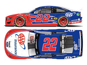`ジョーイ・ロガーノ` #22 AAAインシュアランスフォード マスタング NASCAR 2021 (ミニカー)