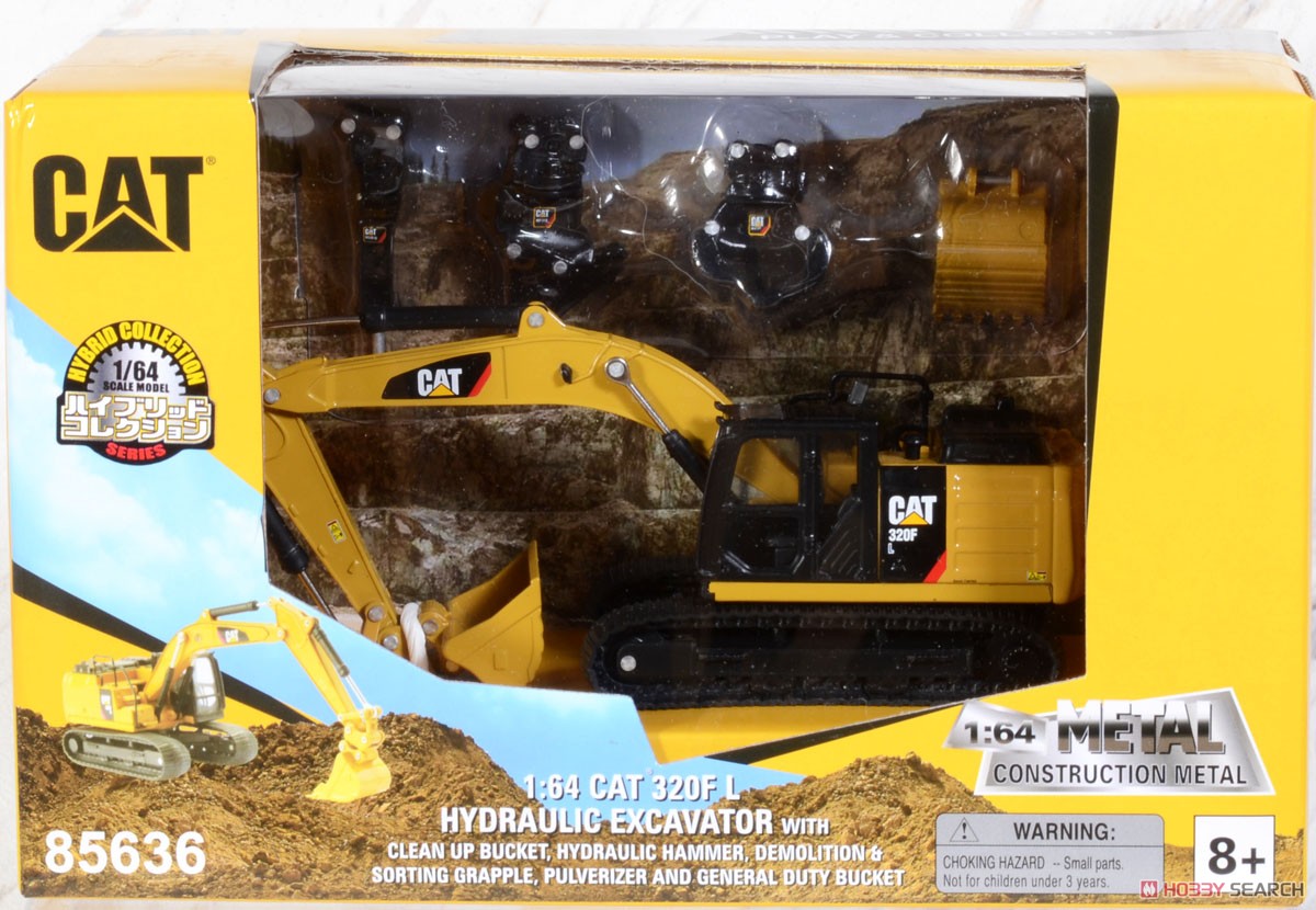 Cat 320FL Hydraulic Excavator with 5 New Work Tools (Diecast Car) Package1