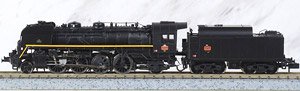 SNCF, 141R 840 steam Locomotive, mixed wheels, black/yellow, big fuel tender (Model Train)