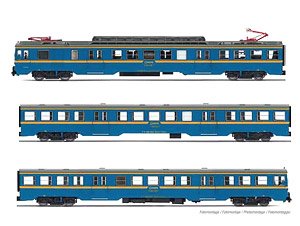 RENFE, 3-unit EMU Class UT 440, high front windows, blue/yellow livery, Period IV (3-Car Set) (Model Train)