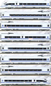 DB AG, ICE 4601 `Europa`, white livery with blue stripe, Period VI (8-Car Set) (Model Train)