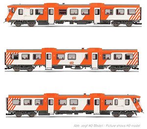 RENFE, 3-unit diesel railcar 592, `Regionales`, Period V (3-Car Set) (Model Train)