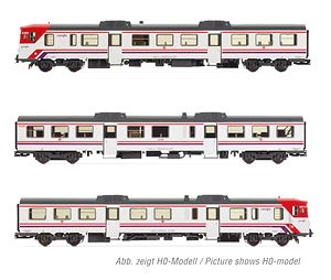 RENFE, 3-unit diesel railcar 592, `Cercanias Operadora`, Period VI (3-Car Set) (Model Train)