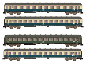 DB, 4-unit set `Interzonenzug`, consists of type m Coaches, Period IV-V (4-Car Set) (Model Train)