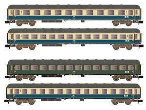 DB, 4-unit set `Interzonenzug`, consists of type m coaches, period IV-V (4両セット) (鉄道模型)