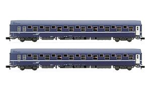 SNCF, 2-unit pack of T2 sleeping Coaches, logo `casquette`, Period IV-V (2-Car Set) (Model Train)