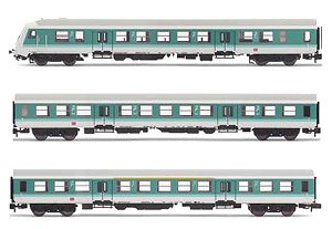 DB AG, 3-unit pack regional Coaches (1), 1 x control cab Coach, 1 x ABy, 1 x By, Period V, mintgreen/white (3-Car Set) (Model Train)