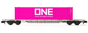 HUPAC, 60` container Wagon, loaded with 45` container `ONE`, Period VI (Model Train)