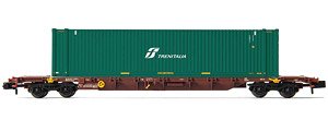 FS, 4-axle container Wagon Sgns, loaded with 45` container `TRENITALIA`, Period V-VI (Model Train)